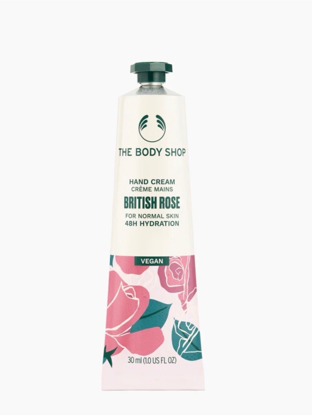 The Body Shop British Rose Hand Cream 30mL Vegan Moisturizing Lotion NEW Unused